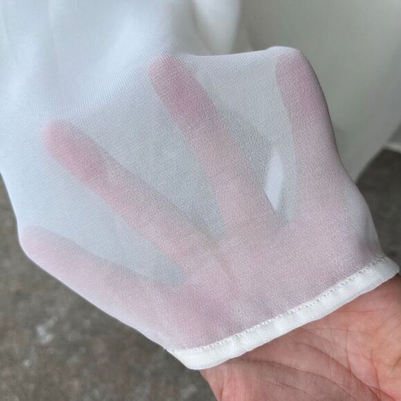 Calvin Klein Silk Strapless Maxi Dress Size 8 Bridal Wedding Gown Formal White - Picture 13 of 14